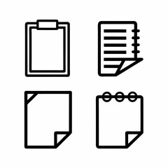 Paper and Notepad Icons Vector Collection.