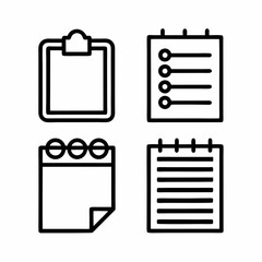 Paper and Notepad Icons Vector Collection.