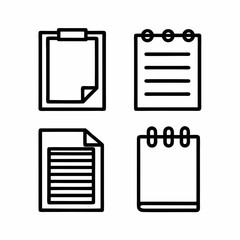Set of Paper Forms Vector Icons.
