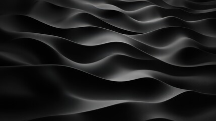 Obraz premium Dynamic interplay of light and shadow in a wave pattern against black background