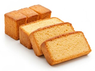 Cake rusks isolated on transparent background