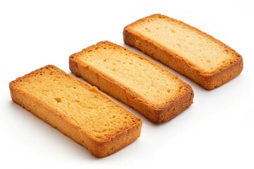 Cake rusks isolated on transparent background