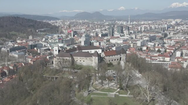 Aerial view of the city