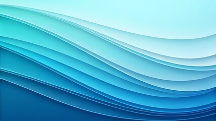 Abstract Blue Wave Background with Layered Gradient Curves