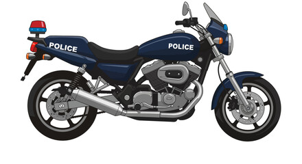 Police Motorcycle Bike Vehicle Cartoon Toy No Background Vector