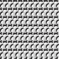 Obraz premium abstract seamless geometric floral black and white pattern mandala background