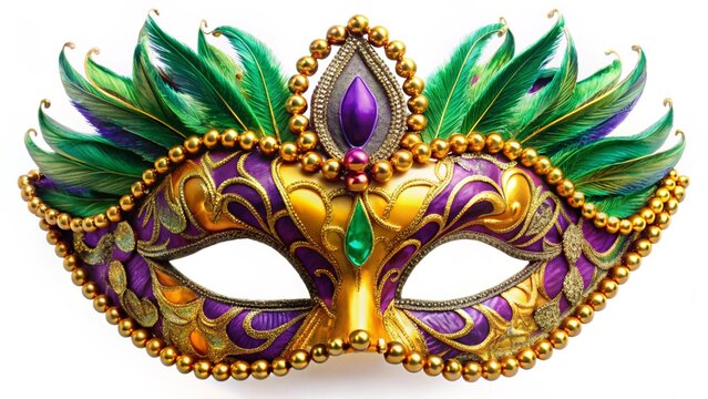 Mardi gras mask isolated on white background