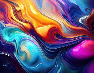 Obraz premium mesmerizing abstract background featuring a liquid marble texture with vibrant color gradients. 