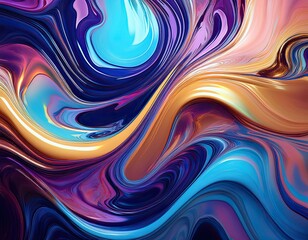 Fototapeta premium mesmerizing abstract background featuring a liquid marble texture with vibrant color gradients. 