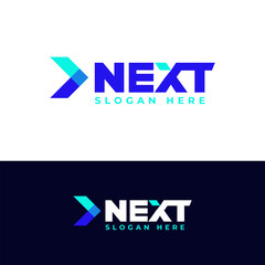 Bold Futuristic Arrow Logo – NEXT Tech Forward Identity Design