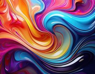 Obraz premium mesmerizing abstract background featuring a liquid marble texture with vibrant color gradients. 