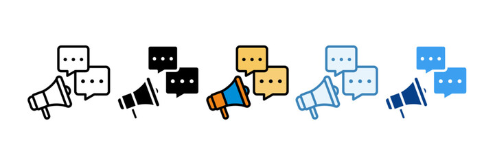 Marketing Campaign  Icon Set Multiple Style Collection