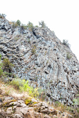 The Symphony of Stones in Garni, Armenia, hexagonal rock formations showcase the rugged beauty of...