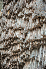 The Symphony of Stones in Garni, Armenia, hexagonal rock formations