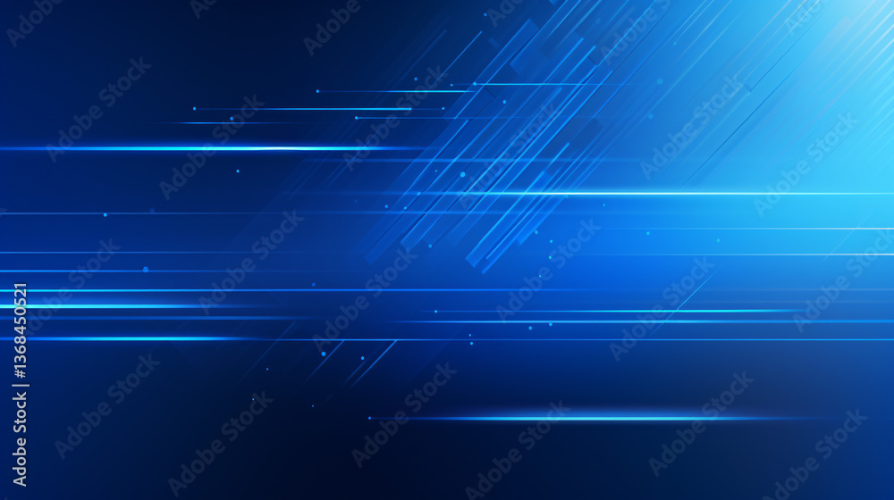 Poster a minimalistic banner design for a tech-focused digital theme, featuring a gradient blue background,
