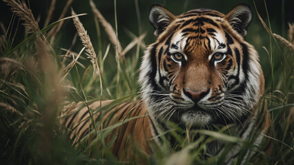 Fototapeta premium tiger on the rock