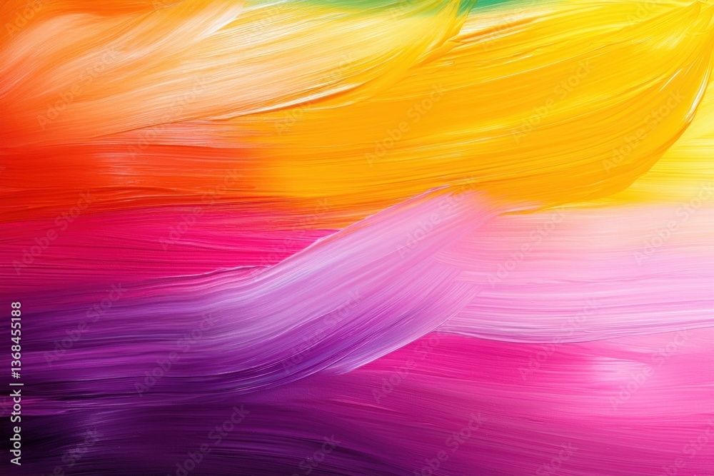 Leinwandbilder abstract multicolored background of acrylic paint strokes on canvas vibrant texture and vivid colors