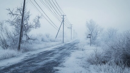 Journey Through the Storm: A Road with a Stop Sign Intersecting the Whispers of Nature's Weather Phenomena