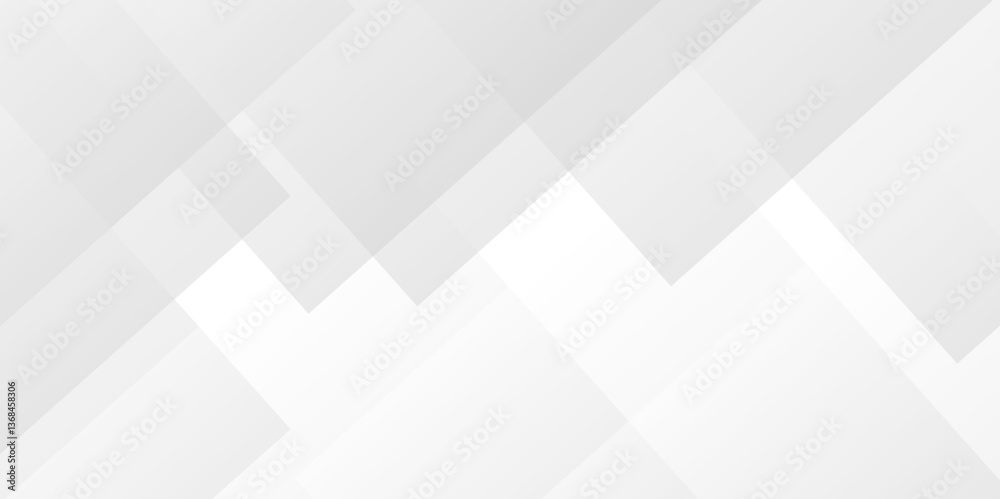 Fototapete Vector white and gray overlap triangle geometric technology pattern. minimal rectangle arranged white lines transparent web square background layers. overlap web presentation design.	
