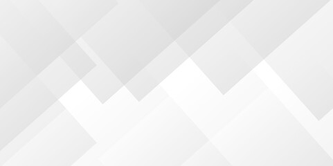 Vector white and gray overlap triangle geometric technology pattern. minimal rectangle arranged white lines transparent web square background layers. overlap web presentation design.	
