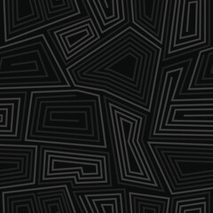 Abstract dark urban seamless pattern stylish geometric line mosaic endless texture