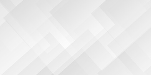 Obraz premium Vector white and gray overlap triangle geometric technology pattern. minimal rectangle arranged white lines transparent web square background layers. overlap web presentation design. 