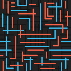 Abstract lines minimalistic seamless pattern