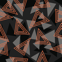 Abstract triangle seamless pattern urban sport style endless texture