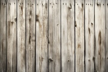 Obraz premium Rustic weathered wooden fence background texture with distressed gray planks and woodgrain detail