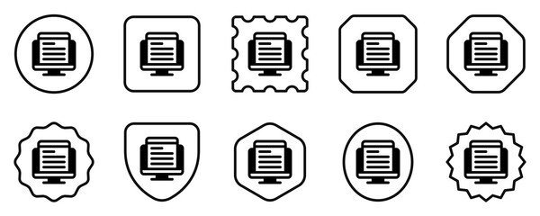 Editable web article vector icon. Online learning, course, tutorial. Part of a big icon set family. Perfect for web and app interfaces, presentations, infographics, etc