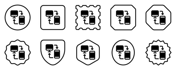 Editable device synchronization vector icon. Part of a big icon set family. Perfect for web and app interfaces, presentations, infographics, etc