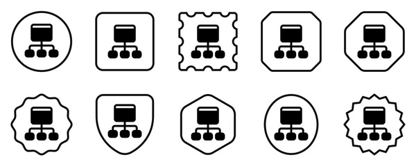 Editable sitemap, hierarchy vector icon. Part of a big icon set family. Perfect for web and app interfaces, presentations, infographics, etc