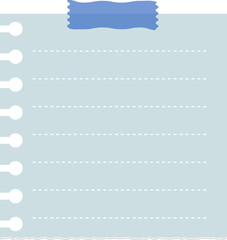 Cute pastel paper note