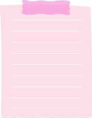 Cute Note Paper with Tape