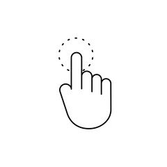 Kursor Hand icon pointing and ready to click, touch, or tap the screen.