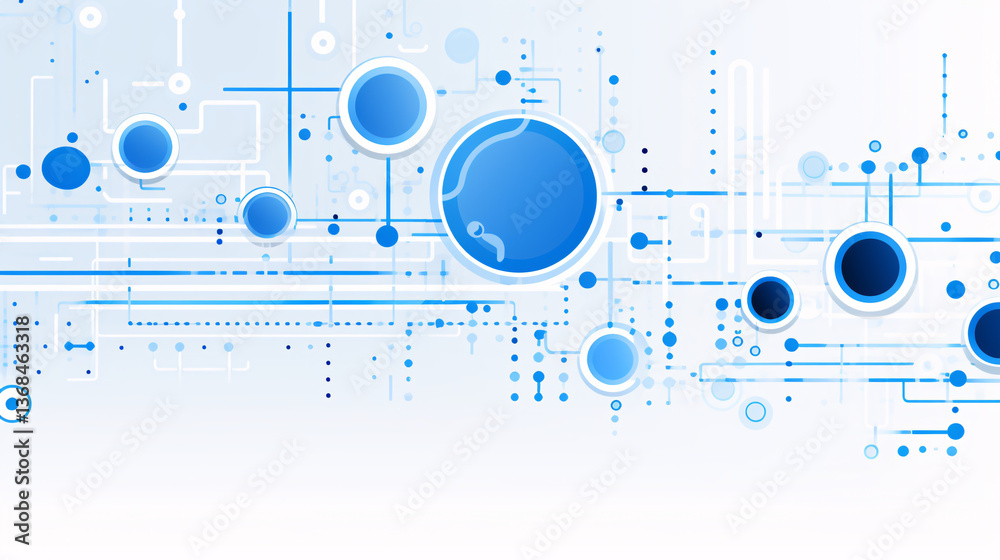 Aufkleber a white and blue background with a simple flat vector design, ideal for office business presentation