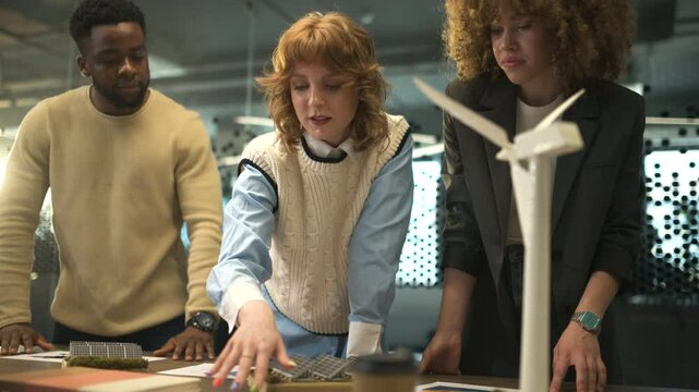 Engineers designing future sustainable energy solutions