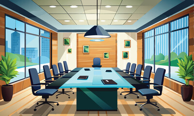 Modern office conference room