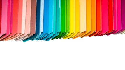 Rainbow gradient, colors palette spectrum samples, cut out transparent