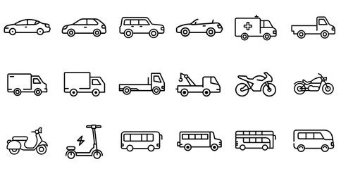 "Vehicle Icon Representing Transportation, Automotive Industry, and Mobility Solutions"