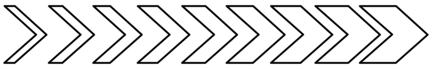  Dynamic arrow symbol. Arrow moving dynamic symbols. Road lines arrow zigzag chevron speeds flat style.