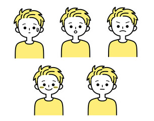 若い男性のイラストセット2_2