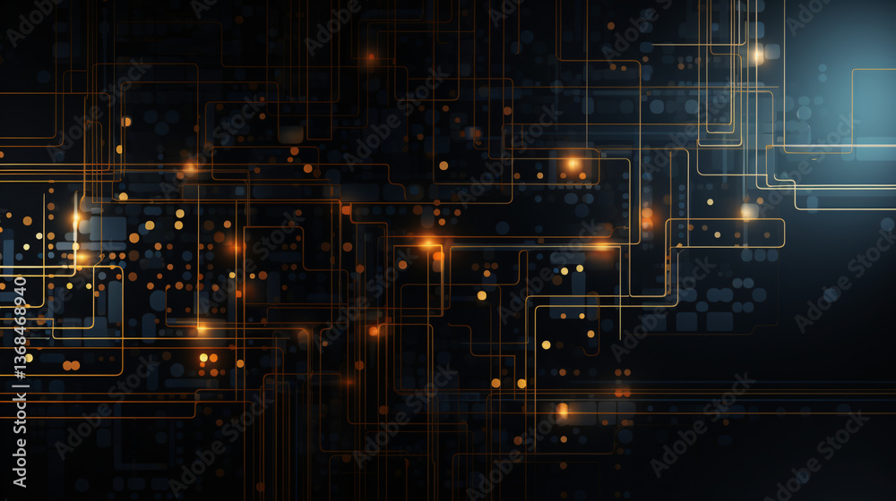 Aufkleber abstract technology dark background with circuit board design, perfect for web technology banners an