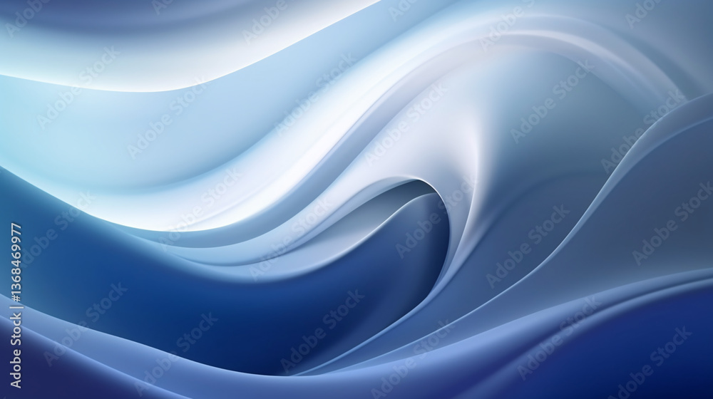 Poster Abstract 3D-rendered white background with soft lighting and shadows, ideal for web technology display banners.