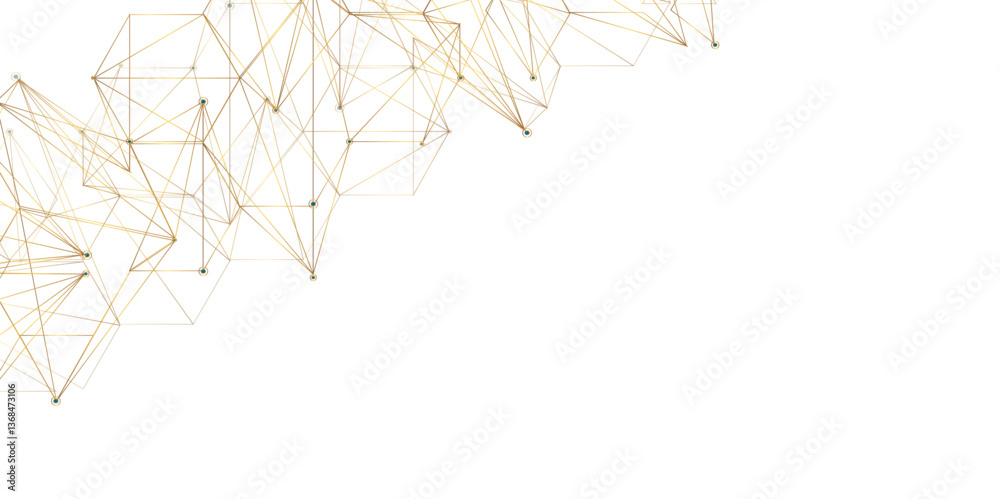 Wall mural abstract elegant background line texture. abstract geometric overlapping hexagon pattern abstract fu