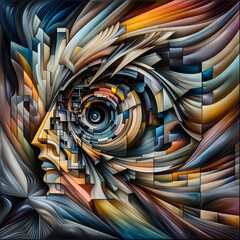 Abstract face, Imagination of mind