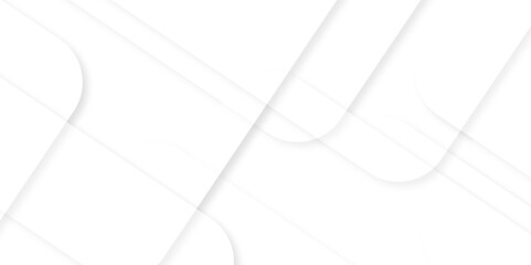 Vector white and gray overlap triangle geometric technology pattern. minimal rectangle arranged white lines transparent web square background layers. overlap web presentation design.