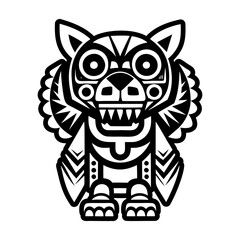 A glyph style icon of animal totem symbol