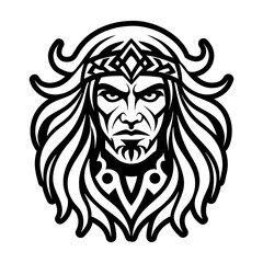 Obraz premium A solid style icon of cherokee man symbol