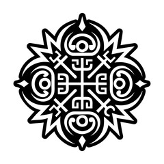 A glyph style icon of cherokee language symbol